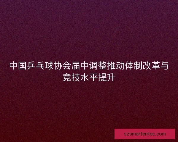 中国乒乓球协会届中调整推动体制改革与竞技水平提升